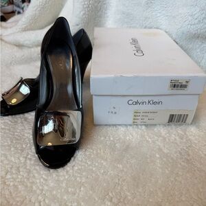 Calvin Klein Black Patent Heels